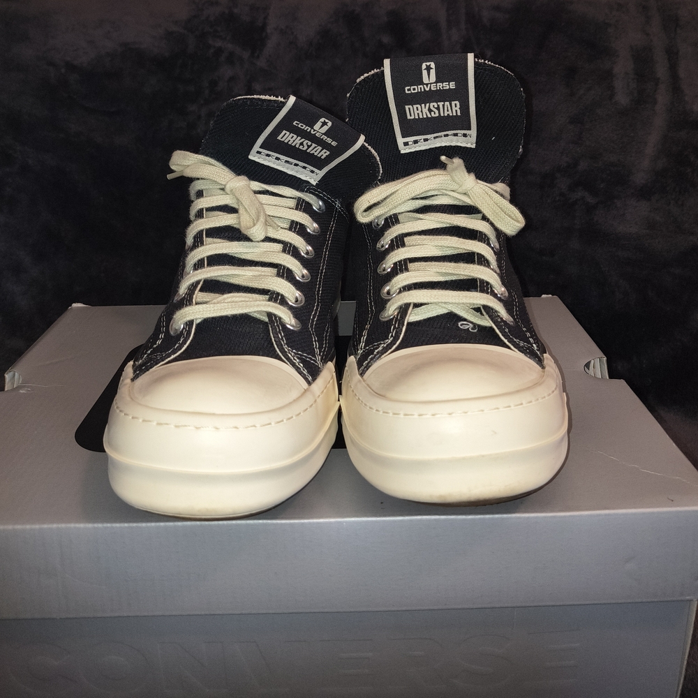 Rick Owens Converse Darkstar Black Low-Top Sneakers